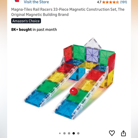 Magna-Tiles Rail Racers Colorful Building Set - Picture 3 of 3